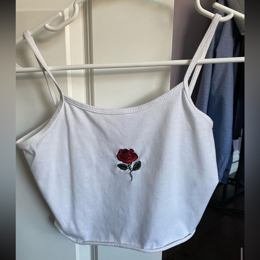 Shein rose crop top